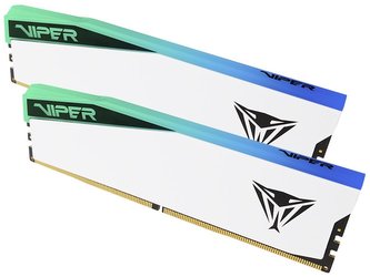 PATRIOT VIPER ELITE 5 WHITE RGB 32GB DDR5 6200MT/s / DIMM / CL42 / Kit 2x 16GB PATRIOT VIPER ELITE 5 WHITE RGB 32GB DDR5 6200MT/s / DIMM / CL42 / Kit 2x 16GB