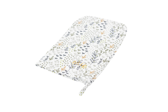 enie baby Mušelínové žinky bílé s černými květy - 2ks