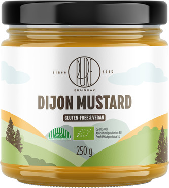 BrainMax Pure Dijon Mustard, Dijonská hořcice, BIO, 250 g