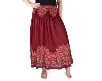 Sukně NIRAN, mandaly, červená