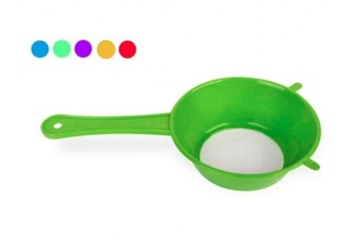 Plastové sítko na čaj s ručkou Mini mix barev 7,5 cm