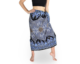 Sarong - Pareo PAISLEY, modro-černý Sarong - Pareo PAISLEY, modro-černý