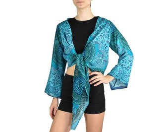 Bolerko SAURA, tyrkysová, mandaly a květy