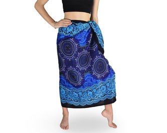Sarong - Pareo SHIVA MANDALA, modrý