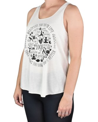 Dámské tílko YOGEE, krémové, yoga