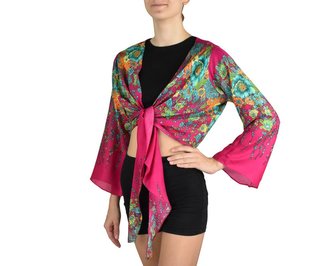 Bolerko SAURA, růžová, louka květin