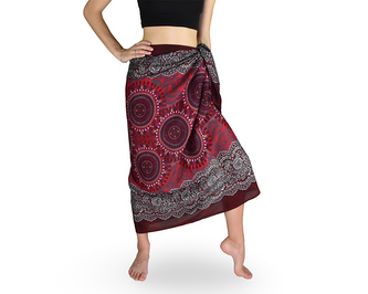 Sarong - Pareo SHIVA MANDALA, červený