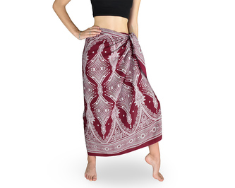 Sarong - Pareo ORNAMENTS, vínový
