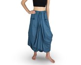 Sukně dlouhá YANI s kapsami, jednobarevná, modro-zelená