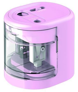 Stolní ořezávátko "PS12-USB", růžová, 2 otvory, baterie/ USB, RAPESCO
