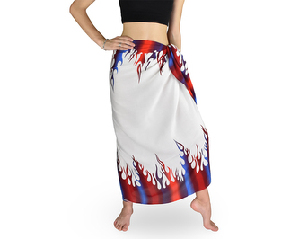 Sarong - Pareo PAISLEY, modro-červený