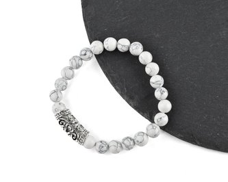 Náramek Bílý - Ornament