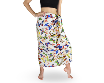 Sarong - Pareo BUTTERFLY, modro-červený