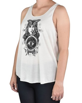 Dámské tílko YOGEE, krémové, věštecká koule