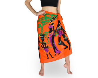 Sarong - Pareo DOMORODEC, oranžový Sarong - Pareo DOMORODEC, oranžový