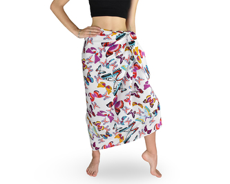 Sarong - Pareo BUTTERFLY, růžovo-červený