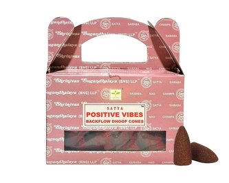 Vonné jehlánky "tekoucí dým" Satya Positive Vibes 24 ks