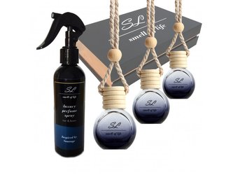 Dárková sada 3 for HIM  - Parfém do bytu/auta inspir. Sauvage 200 ml - 3 x Vůně do auta inspir. Sauvage, One Million,  a Bottled 10 ml