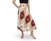 Zavinovací sukně NORIO, krémová, růžová oka