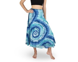 Zavinovací sukně NORIO, zelenomodrá batika, II. jakost