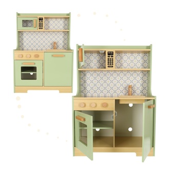 Dětská kuchyňka dřevěná, mátová barva