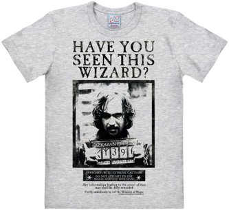 Pánské tričko Harry Potter: Sirius Black - Have you seen this wizard? (S) šedá bavlna