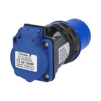 Adaptér 13910FR IP54/250V/16A - vidlice CEE / zásuvka s kolíkem