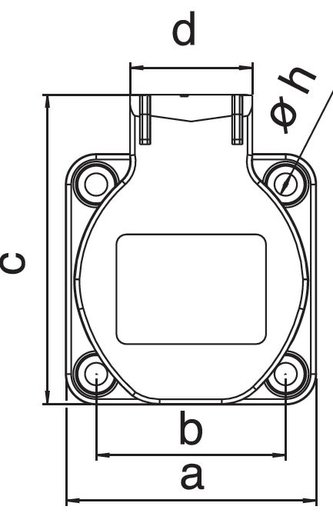 Zásuvka vestavná 13953 IP54 SCHUKO 250V/16A (s postranními ochrannými kontakty), modrá