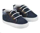 Kojenecké capáčky/botičky, plátěné, jeans, Boy, Baby Nellys; 56-68 (0-6 m)