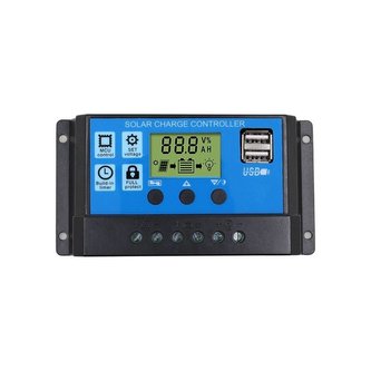 Solární regulátor 12/24V, 30A + USB pro Pb baterie