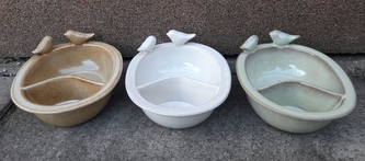 Pítko s ptáčky glazované menší