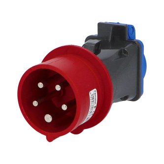 Adaptér 13922FR IP54/400V/16A - vidlice CEE / zásuvka s kolíkem