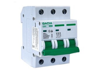 Jistič VCX GACIA SB6L 400V/10A/B/6kA 3fázový na DIN lištu