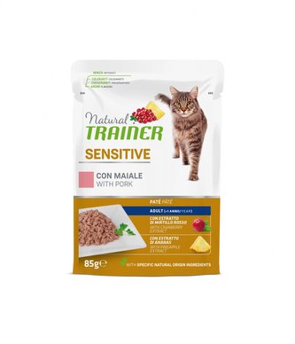 Kapsička Trainer Natural CAT SP.  SENSITIVE vepřové  85g Kapsička Trainer Natural CAT SP.  SENSITIVE vepřové  85g