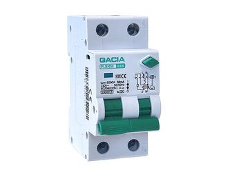 Proudový chránič VCX GACIA PL8HM typ A /B16A/30mA/1P+N/10kA elektromagnetický (s nadproudovou ochranou RCBO)