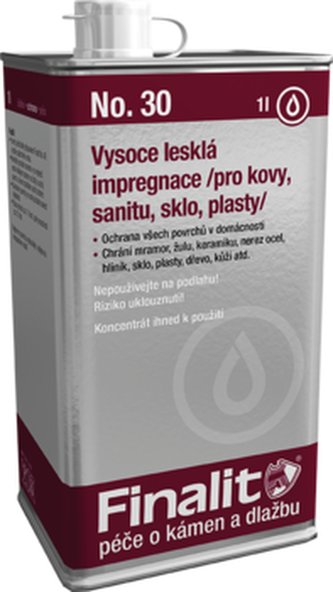 Finalit Nr.30 - Vysoce lesklá impregnace pro kovy, sklo, plasty, laky 1 l Finalit Nr.30 - Vysoce lesklá impregnace pro kovy, sklo, plasty, laky 1 l