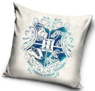 Povlak na polštář bílý s erbem, Harry Potter