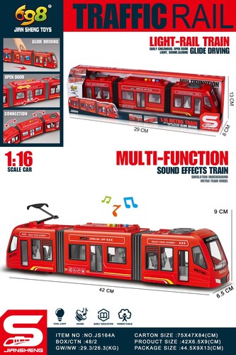Tramvaj červená 1:16