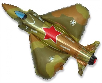 Foliový balonek vojenská stíhačka 94 cm