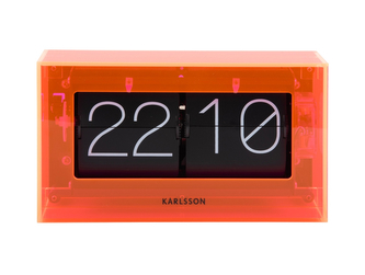 Designové nástěnné/stolní překlápěcí hodiny 5976OR Karlsson 21cm
