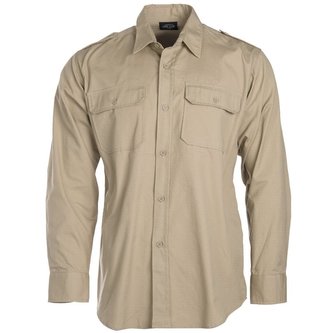 Košile TROPICAL na knoflíky KHAKI vel.XL
