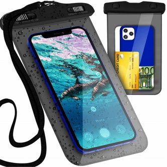 Vodotěsné pouzdro na mobil, černé