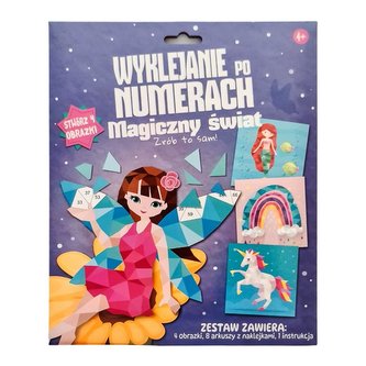 Przyklejanie po numerach. Magiczny świat Przyklejanie po numerach. Magiczny świat