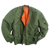 Bunda bomber MA1 BASIC ZELENÁ vel.5XL