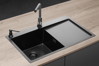 Nerezový dřez s odkapem NANO coat TITANIA levý DNN1045dsl