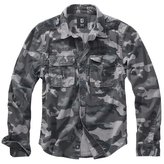 Košile styl VINTAGE dlouhý rukáv GREY CAMO vel.3XL
