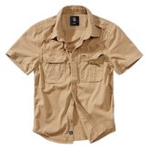 Košile styl VINTAGE krátký rukáv CAMEL PÍSKOVÁ vel.XL