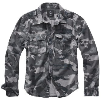 Košile styl VINTAGE dlouhý rukáv GREY CAMO vel.7XL Košile styl VINTAGE dlouhý rukáv GREY CAMO vel.7XL