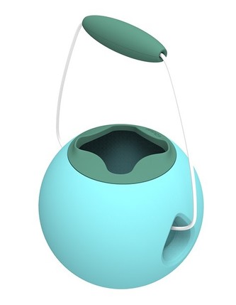 QUUT MiniBallo Kyblík světle modrá/zelené madlo - Malý kyblík