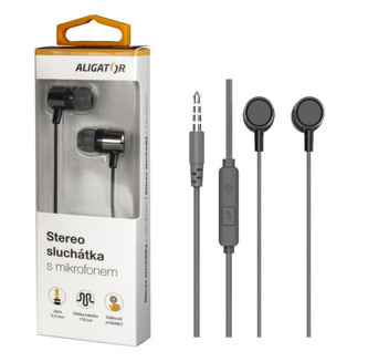Sluchátka ALIGATOR AE005, Strong Bass, černá